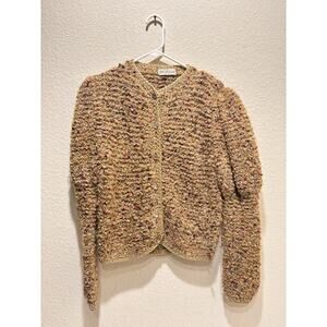 MME Defarge New York Vintage Sweater Jacket Beige